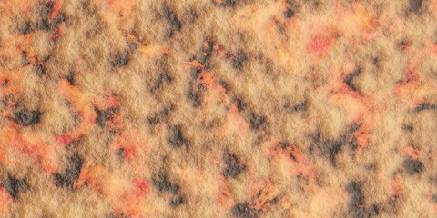 Abstract 3d illustration of lava texture painting with brown color
