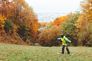 snowboarder waiting for ski season