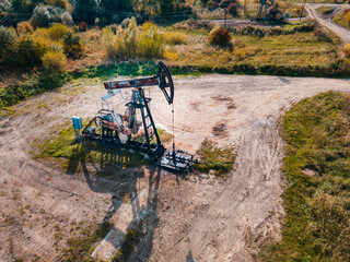 aerial view of oil pump