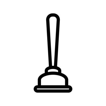recommend clip art: Toilet plunger isolated icon in flat style. House cleaning tool, housework supplies vector illustration