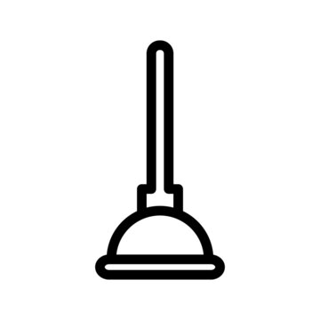 recommend clip art: Toilet plunger isolated icon in flat style. House cleaning tool, housework supplies vector illustration