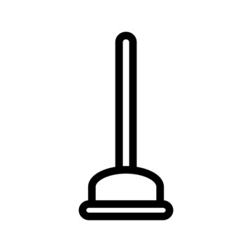 recommend clip art: Toilet plunger isolated icon in flat style. House cleaning tool, housework supplies vector illustration