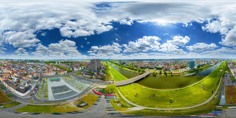 Mannheim Germany aerial 360° x 180° skypano