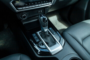 Close-up shot of a no brand gearbox.