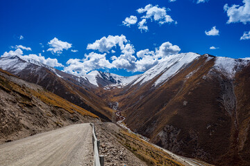 road in the mountains of ladakh