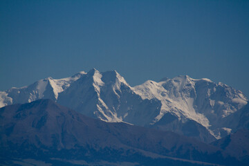 snow covered mountains
