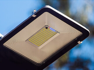 Close-up of solar led diode light