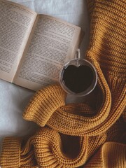 coffee and book