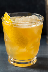 Boozy Refreshing Bourbon Gold Rush Cocktail