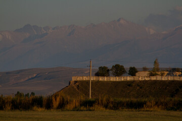 sunset in the mountains