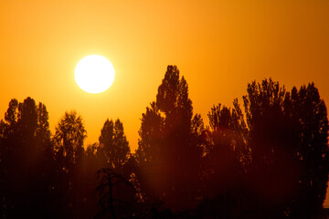 sunset in the mountains