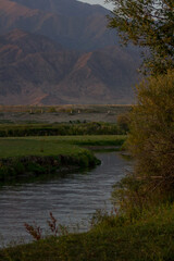 lake and mountains