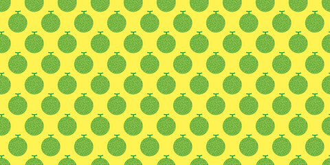 Melon illustration background. Seamless pattern.Vector. メロンのパターン　背景素材
