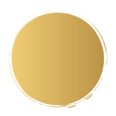 金色のシンプルな和風なイメージの円の素材