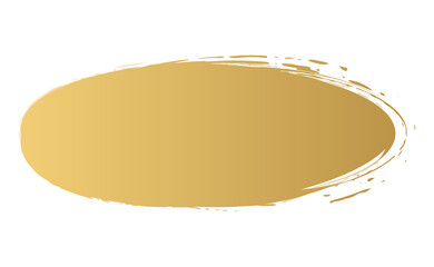 横長な金色のシンプルな和風なイメージの円の素材
