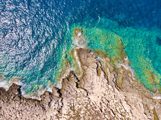 Favignana, mare delle Egadi in Sicilia, Italia