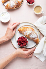 Concept of Italian breakfast