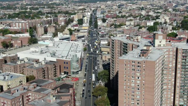 Aerial of Flatbush, Brooklyn and Brooklyn College