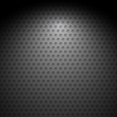 Grid with Black Spheres on Black Background. Perforated Texture Seamless Pattern Background, Dotted Technological Backdrop