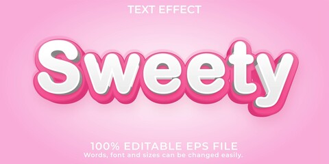 3d sweets soft pink text effect
