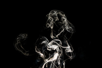 Fototapeta na wymiar Smoke effect texture. Isolated background. Black and dark backdrop. Smokey fire and mistic effect.