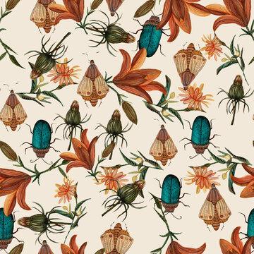 the pattern is botanical