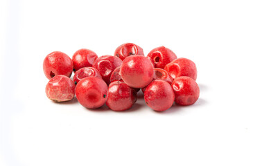 red peppercorns  isolated