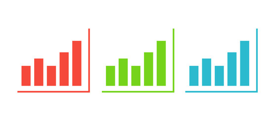 Chart. Vector flat set of multicolored charts.