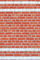 material texture of red brick wall with lines