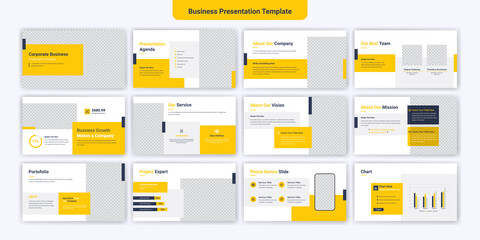Business powerpoint presentation templates - obrazy, fototapety, plakaty