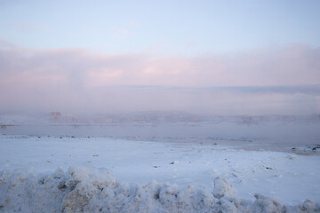 fog on the river