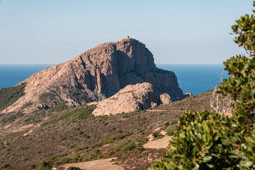 Capo Rosso and coastline in Corsica