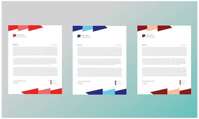 A4 new colorful vector letterhead design template here