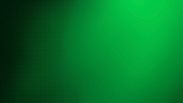 black gradation half tone pattern on green gradient background. abstract grenn graphic background with dark color from corners of image. empty cosmic background. blurred vivid green sky.