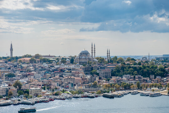 Top view from Galata Tower in Istanbul