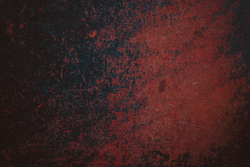 The grunge background is multicolored. Vintage old metal texture. Abstract terrible backdrop