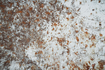 The texture of old rusty metal with paint residues