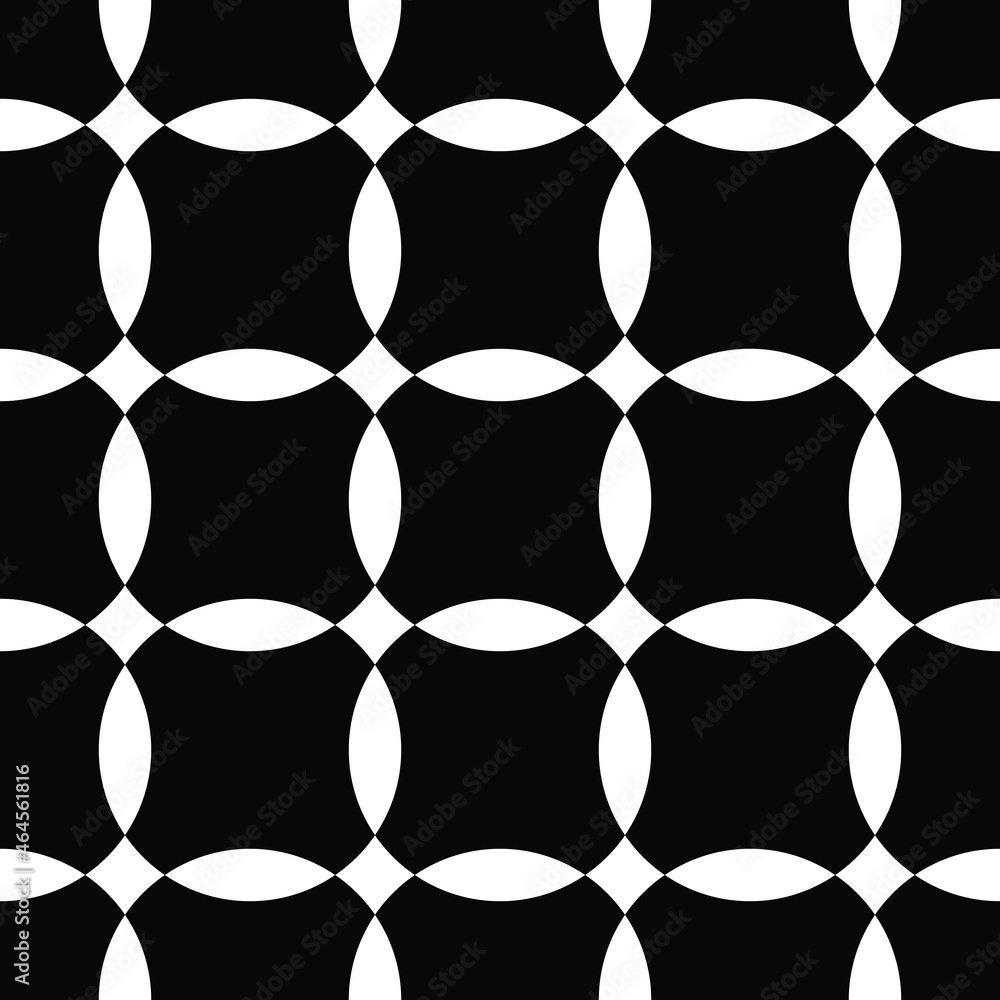 Poster Black simple and repeating shapes. Vector.