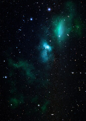 Small part of an infinite star field. 3D rendering