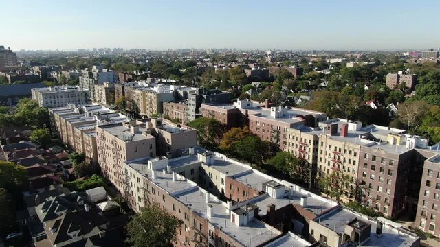 Aerial of Flatbush, Brooklyn and Brooklyn College