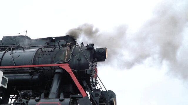 Steam locomotive L-3958 and cars from the Ruskeala Express along the route Sortavala - Ruskeala Mountain Park