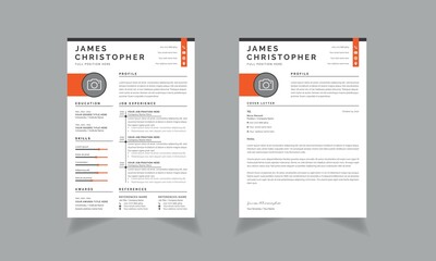 Resume layout cv template editable file