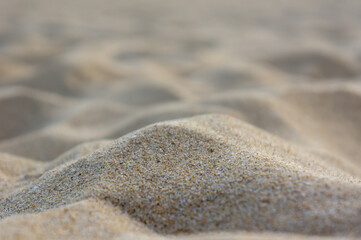 Close up beach sand texture. Summer shoot.