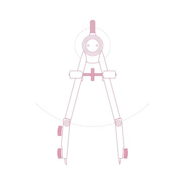 Drafting compass for design and engineering