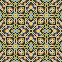 Vector seamless background. Endless colorful texture. Use for wallpaper, textile, book cover, clothes. In violet, blue and green colors