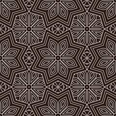 Vector seamless background. Endless colorful texture. Use for wallpaper, textile, book cover, clothes. In brown and white colors