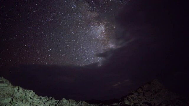Milky way starry sky time laps