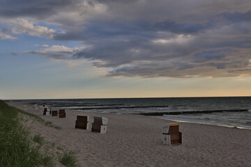 Moody evening sky over the Baltic Sea