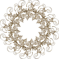 3D-image dark bronze swirl central  ornament for ceiling decoration
