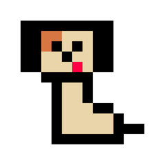 Pixel Illustration of minimal dog